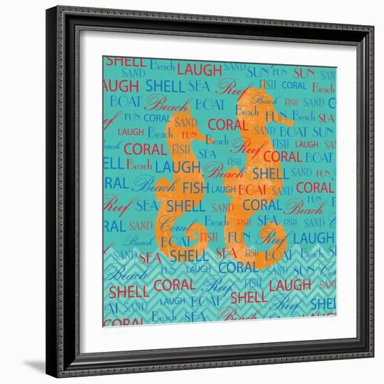 Swimming Seahorse-Piper Ballantyne-Framed Art Print