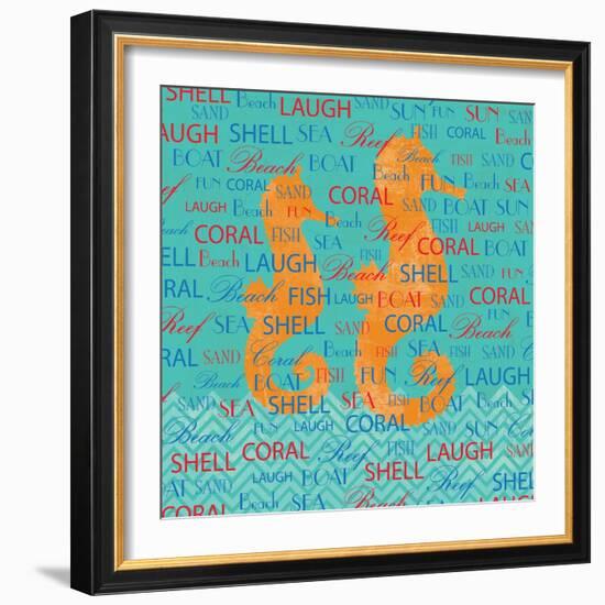 Swimming Seahorse-Piper Ballantyne-Framed Art Print