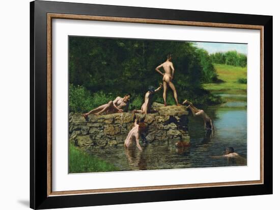 Swimming-Thomas Cowperthwait Eakins-Framed Art Print