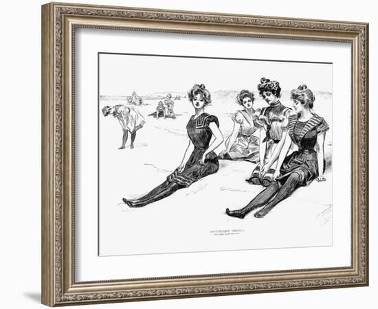 Swimsuits, 1900-Charles Dana Gibson-Framed Giclee Print