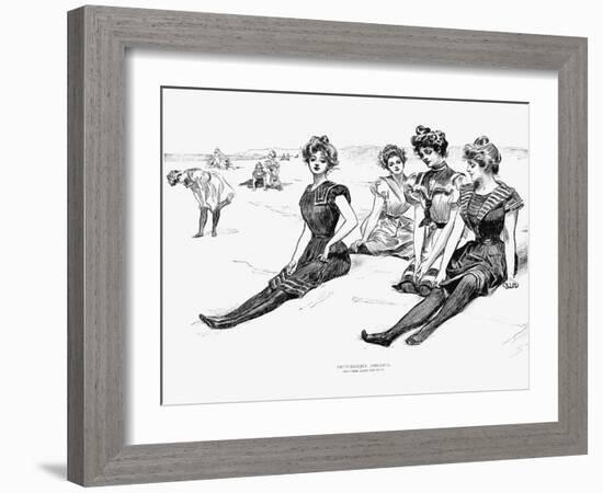 Swimsuits, 1900-Charles Dana Gibson-Framed Giclee Print