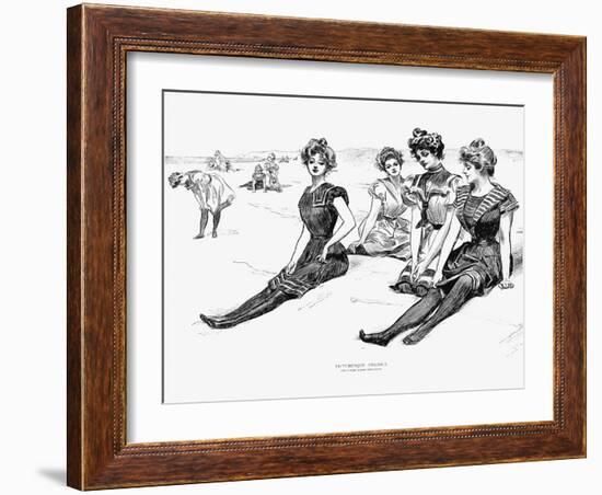 Swimsuits, 1900-Charles Dana Gibson-Framed Giclee Print