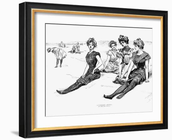 Swimsuits, 1900-Charles Dana Gibson-Framed Giclee Print