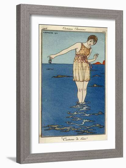 Swimwear, Barbier 1913-null-Framed Art Print