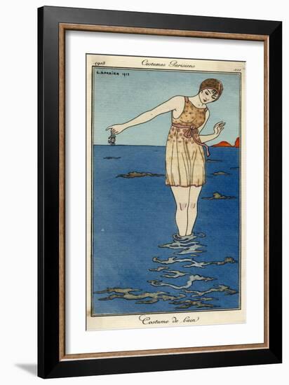 Swimwear, Barbier 1913-null-Framed Art Print