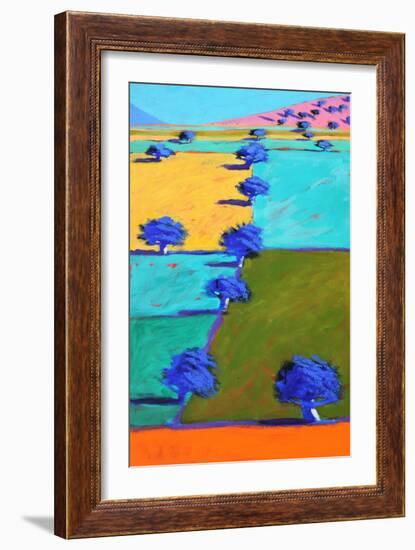 Swineyard Hill, 2021 (acrylic on board)-Paul Powis-Framed Giclee Print