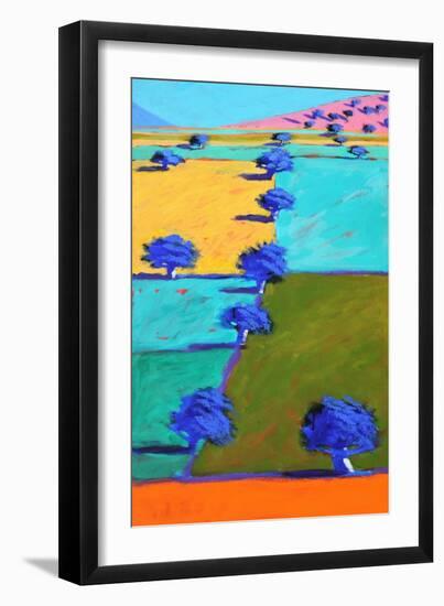 Swineyard Hill, 2021 (acrylic on board)-Paul Powis-Framed Giclee Print