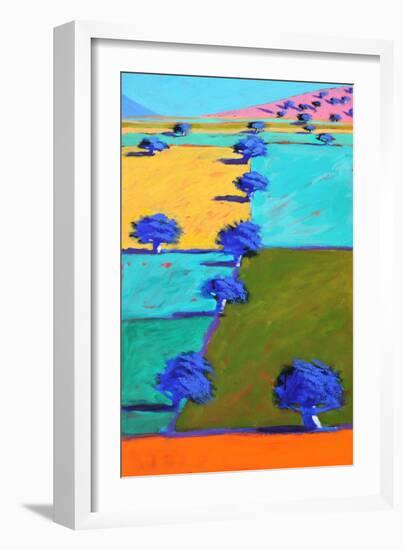 Swineyard Hill, 2021 (acrylic on board)-Paul Powis-Framed Giclee Print