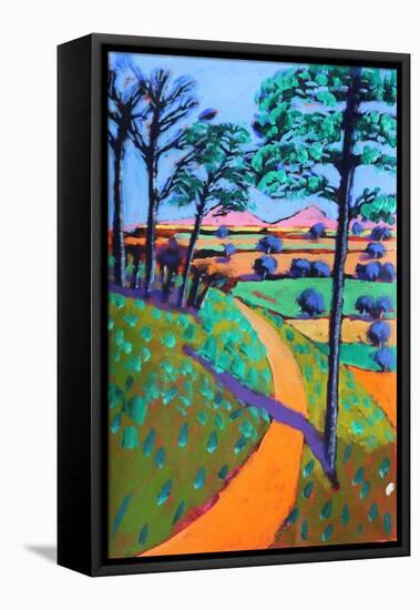 Swineyard Hill, 2021 (acrylic on paper)-Paul Powis-Framed Premier Image Canvas