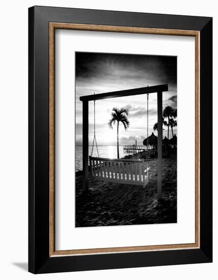 Swing Beach at Sunset-Philippe Hugonnard-Framed Photographic Print