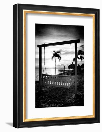 Swing Beach at Sunset-Philippe Hugonnard-Framed Photographic Print