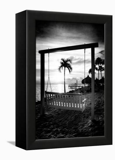 Swing Beach at Sunset-Philippe Hugonnard-Framed Premier Image Canvas