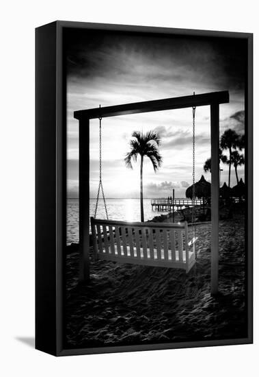 Swing Beach at Sunset-Philippe Hugonnard-Framed Premier Image Canvas