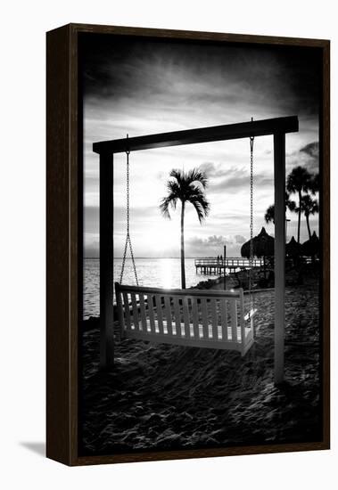 Swing Beach at Sunset-Philippe Hugonnard-Framed Premier Image Canvas