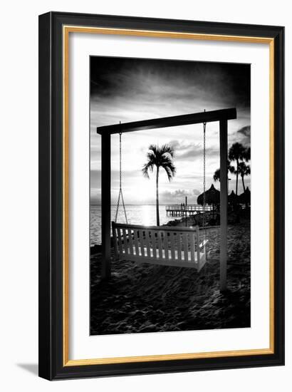 Swing Beach at Sunset-Philippe Hugonnard-Framed Photographic Print