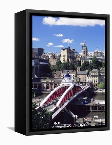 Swing Bridge and Castle, Newcastle (Newcastle-Upon-Tyne), Tyne and Wear, England, United Kingdom-James Emmerson-Framed Premier Image Canvas