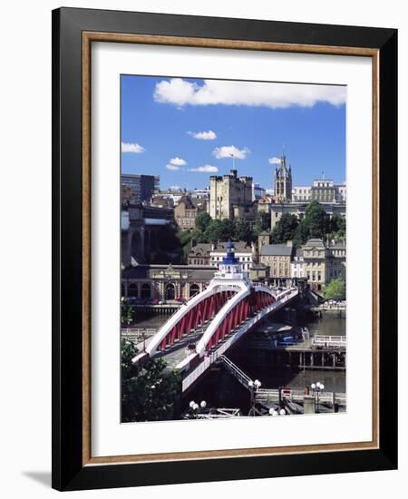 Swing Bridge and Castle, Newcastle (Newcastle-Upon-Tyne), Tyne and Wear, England, United Kingdom-James Emmerson-Framed Photographic Print