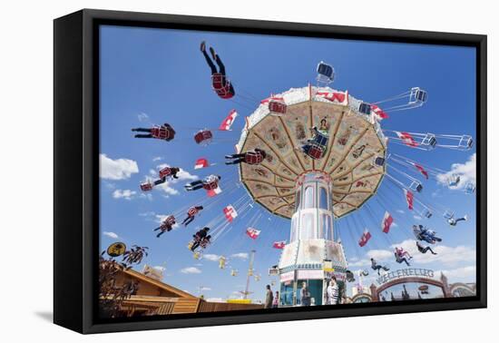 Swing Carousel, Cannstatter Wasen (Volksfest), Stuttgart, Baden Wuerttemberg, Germany, Europe-Markus Lange-Framed Premier Image Canvas