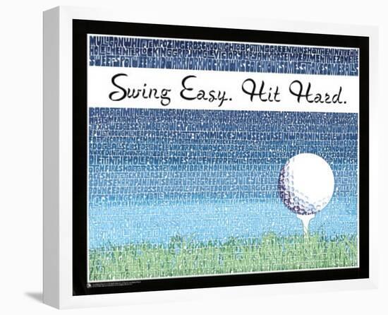 Swing Easy, Hit Hard (Golf Terms) Sports Poster Print-null-Framed Mini Poster