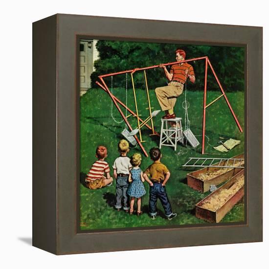 "Swing-set", June 16, 1956-Amos Sewell-Framed Premier Image Canvas