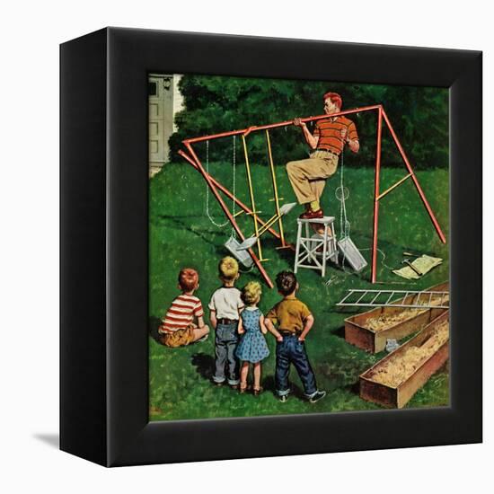 "Swing-set", June 16, 1956-Amos Sewell-Framed Premier Image Canvas