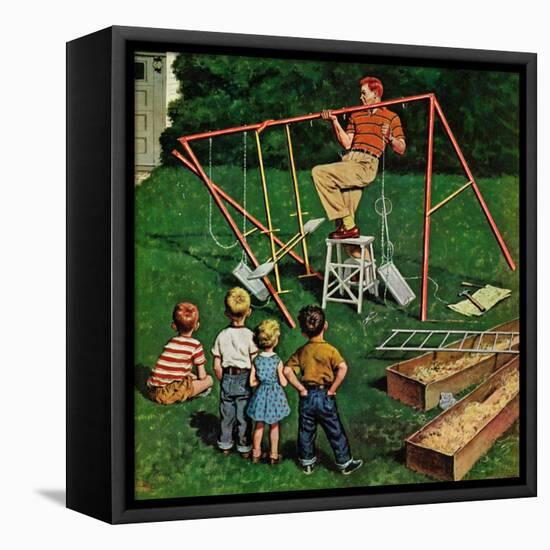 "Swing-set", June 16, 1956-Amos Sewell-Framed Premier Image Canvas