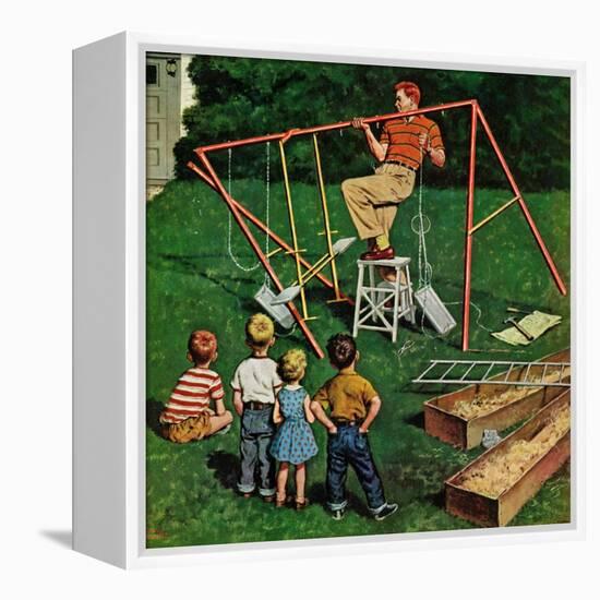 "Swing-set", June 16, 1956-Amos Sewell-Framed Premier Image Canvas