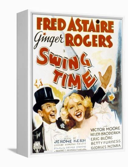 Swing Time, Fred Astaire, Ginger Rogers, 1936-null-Framed Stretched Canvas