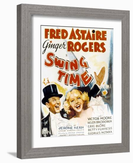 Swing Time, Fred Astaire, Ginger Rogers, 1936-null-Framed Art Print