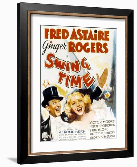 Swing Time, Fred Astaire, Ginger Rogers, 1936-null-Framed Art Print