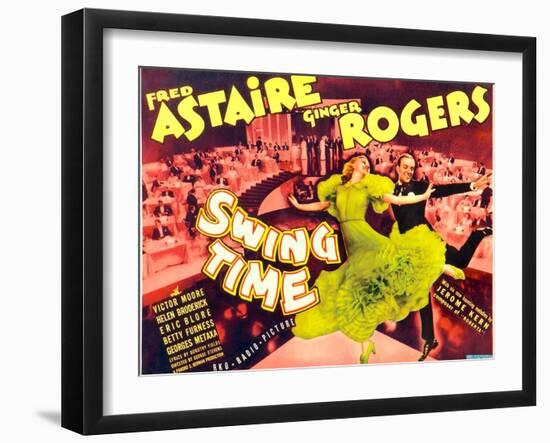 Swing Time, Ginger Rogers, Fred Astaire, 1936-null-Framed Art Print