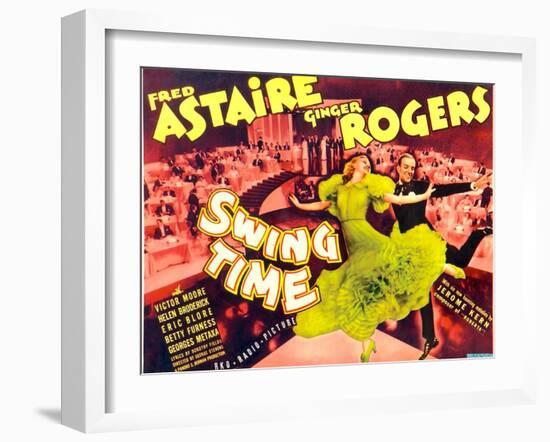 Swing Time, Ginger Rogers, Fred Astaire, 1936-null-Framed Art Print