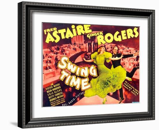 Swing Time, Ginger Rogers, Fred Astaire, 1936-null-Framed Art Print