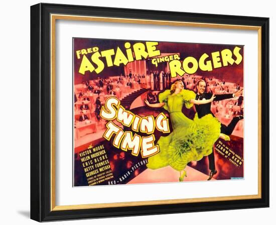 Swing Time, Ginger Rogers, Fred Astaire, 1936-null-Framed Art Print