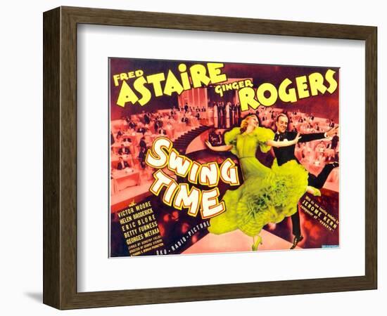 Swing Time, Ginger Rogers, Fred Astaire, 1936-null-Framed Art Print