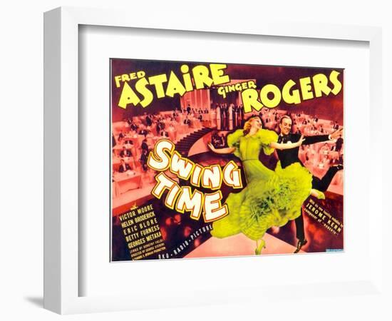 Swing Time, Ginger Rogers, Fred Astaire, 1936-null-Framed Premium Giclee Print