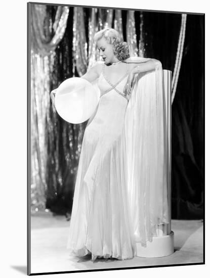 Swing Time, Ginger Rogers in Ensemble Designed by Bernard Newman, 1936-null-Mounted Photo