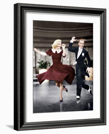 Swing Time, L-R: Ginger Rogers, Fred Astaire, 1936-null-Framed Photo