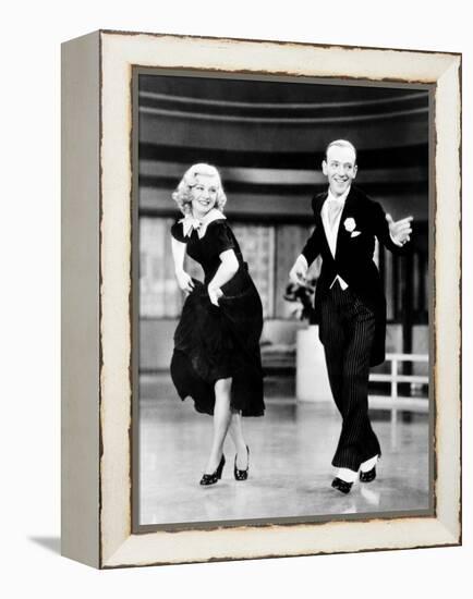 Swing Time, L-R: Ginger Rogers, Fred Astaire, 1936-null-Framed Stretched Canvas