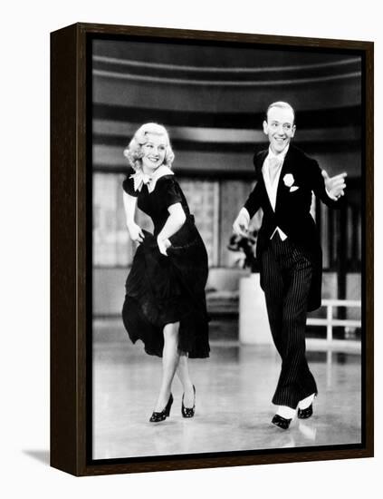 Swing Time, L-R: Ginger Rogers, Fred Astaire, 1936-null-Framed Stretched Canvas