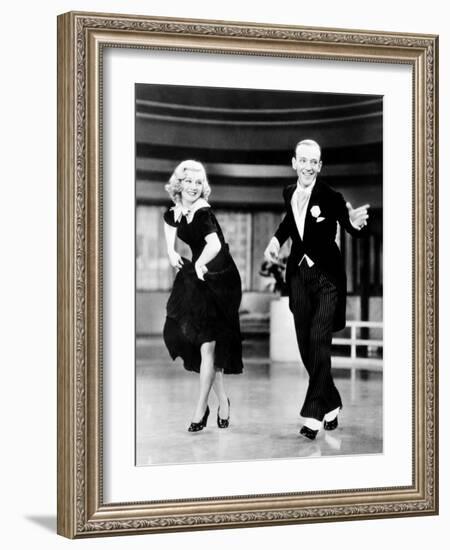 Swing Time, L-R: Ginger Rogers, Fred Astaire, 1936-null-Framed Photo