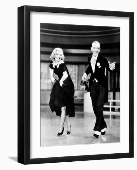 Swing Time, L-R: Ginger Rogers, Fred Astaire, 1936-null-Framed Photo