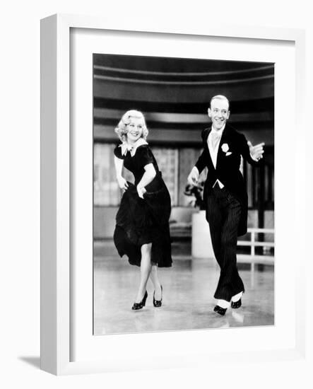 Swing Time, L-R: Ginger Rogers, Fred Astaire, 1936-null-Framed Photo