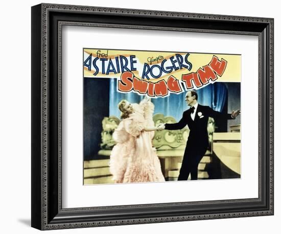 Swing Time, L-R: Ginger Rogers, Fred Astaire, 1936-null-Framed Art Print