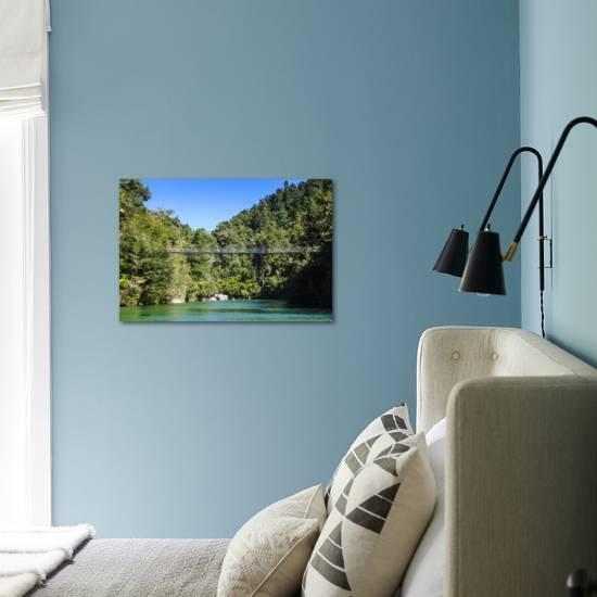 Swinging Bridge Abel Tasman National Park South Island New Zealand Pacific Photographic Print By Michael Art Com