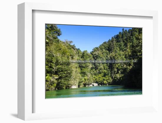 Swinging Bridge, Abel Tasman National Park, South Island, New Zealand, Pacific-Michael-Framed Photographic Print