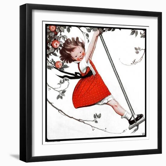 "Swinging in the Apple Tree,"August 15, 1925-Sarah Stilwell Weber-Framed Giclee Print