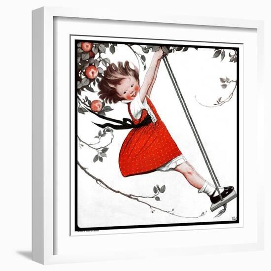 "Swinging in the Apple Tree,"August 15, 1925-Sarah Stilwell Weber-Framed Giclee Print