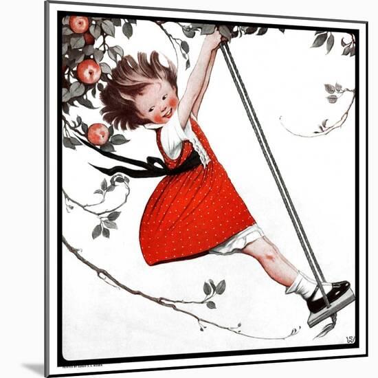 "Swinging in the Apple Tree,"August 15, 1925-Sarah Stilwell Weber-Mounted Giclee Print