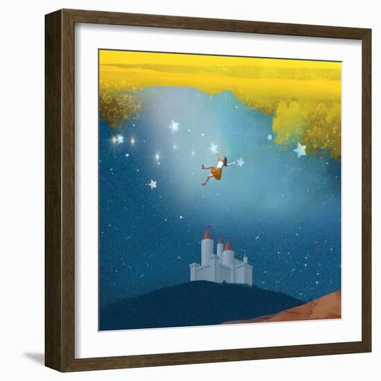 Swinging Through Stars-Nancy Tillman-Framed Premium Giclee Print